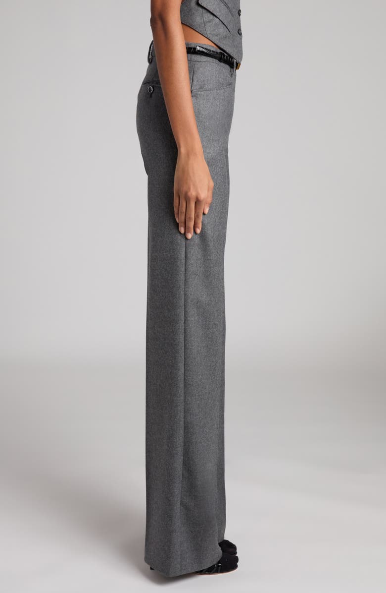 TOM FORD Metallic Stripe Wool Flannel Bootcut Pants, Alternate, color, 