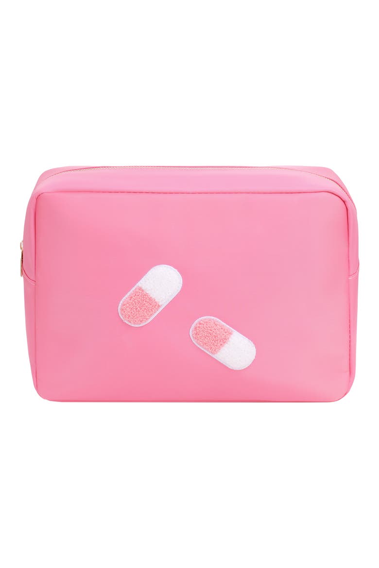 Extra Large Pill Cosmetics Bag, Main, color, BUBBLEGUM PINK