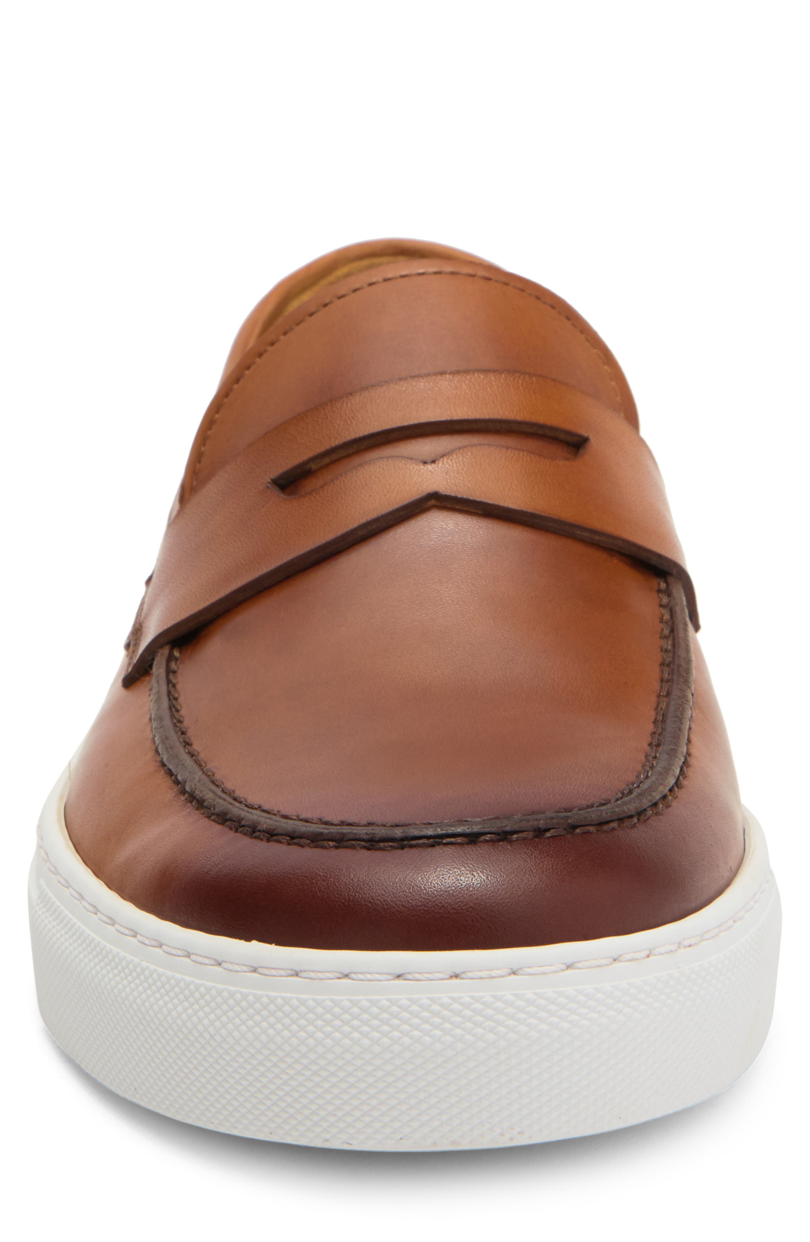 Johnny Cuero Penny Loafer Sneaker, Alternate, color, CUERO