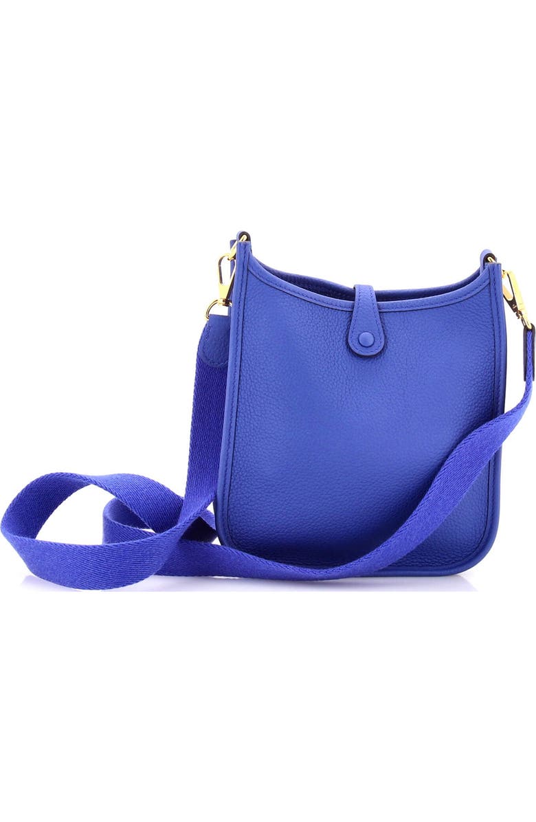 Pre-Owned Hermes Evelyne Bag Gen III Clemence TPM, Alternate, color, Bleu France
