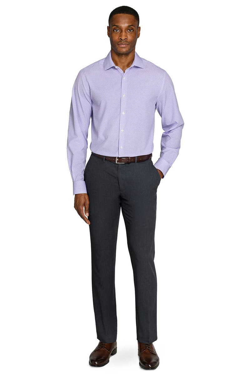 W.R.K Round Geo Print Performance Dress Shirt, Alternate, color, White/ Purple