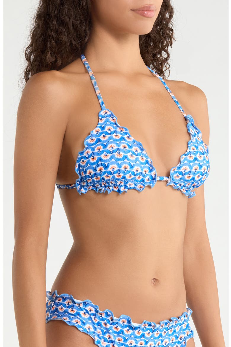 Merrow Ricky Slider Triangle Bikini Top, Alternate, color, BLUE MULTI