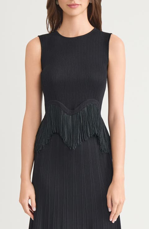 x Lani Lynn Fringe Trim Knit Sleeveless Top