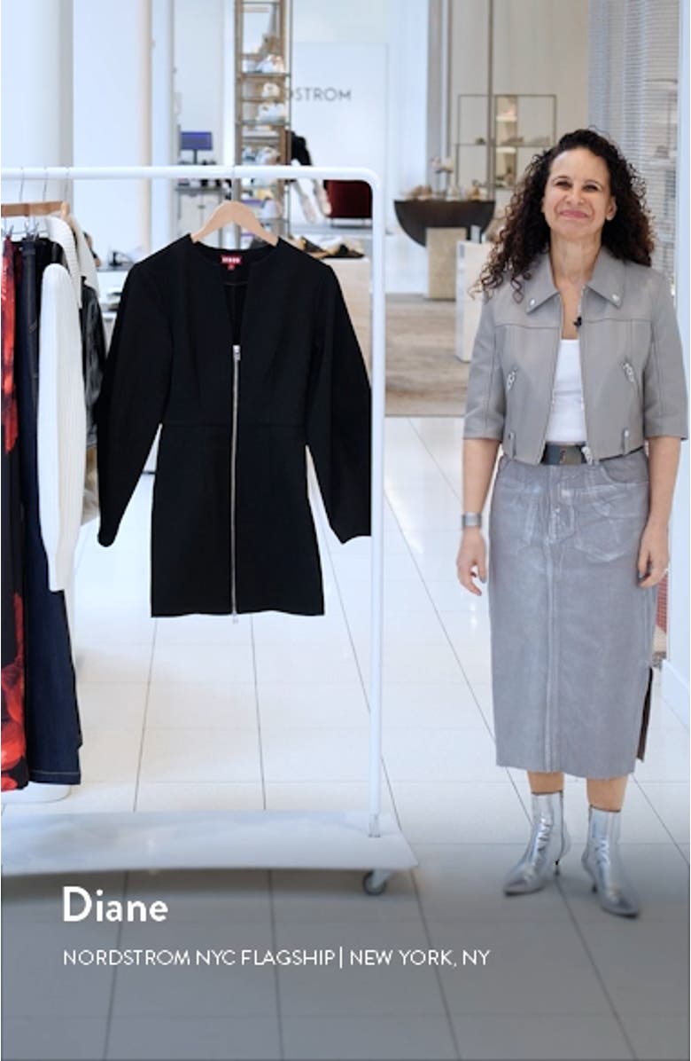 Katja Long Sleeve Zip Minidress, sales video thumbnail