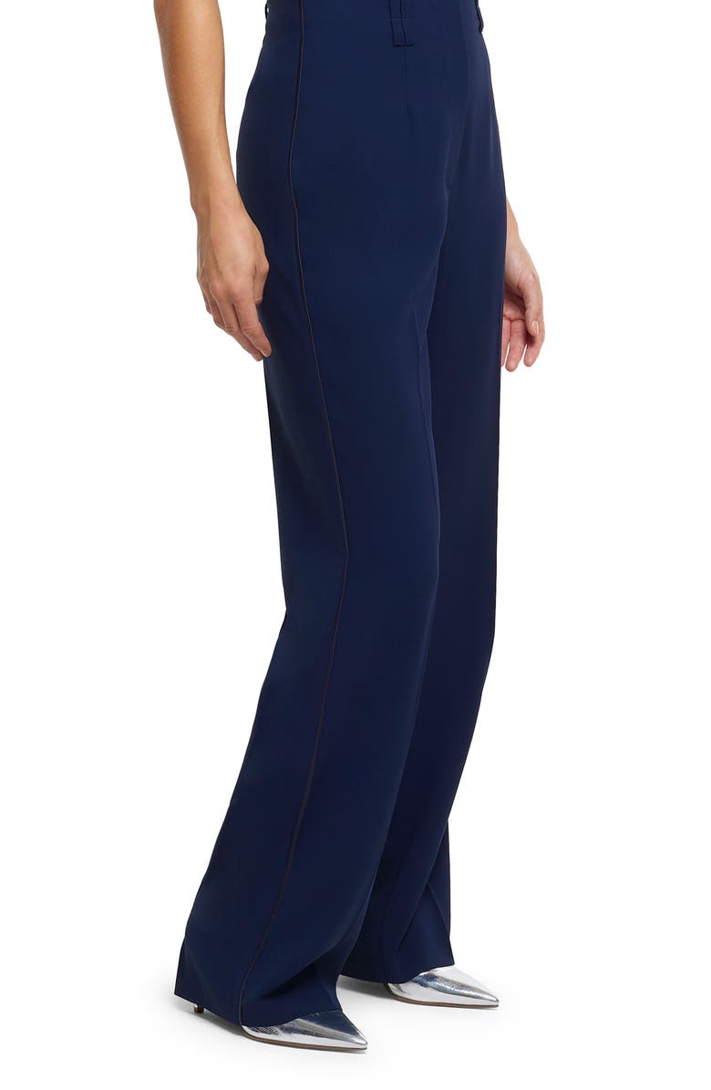 River Island Wide Leg Tuxedo Pants, Alternate, color, Navy