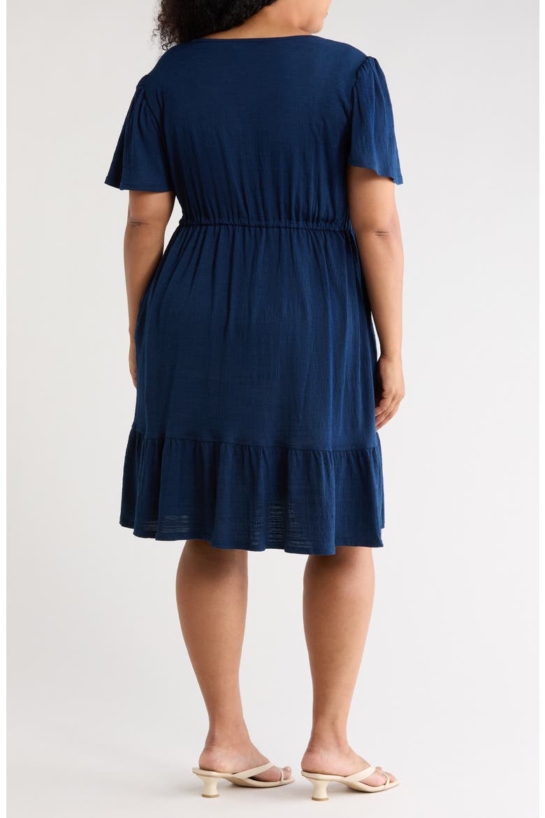 Flutter Sleeve Knit Dress, Alternate, color, SAPPHIRE