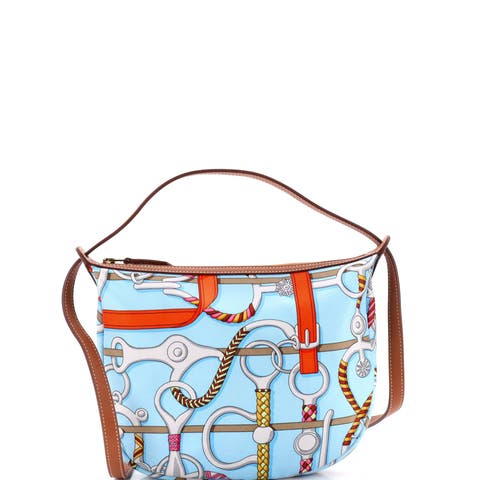 Sursoie To Go Pouch Printed Silk and Leather