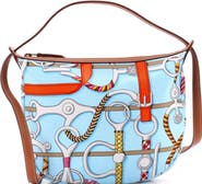 Pre-Owned Hermes Sursoie To Go Pouch Printed Silk and Leather