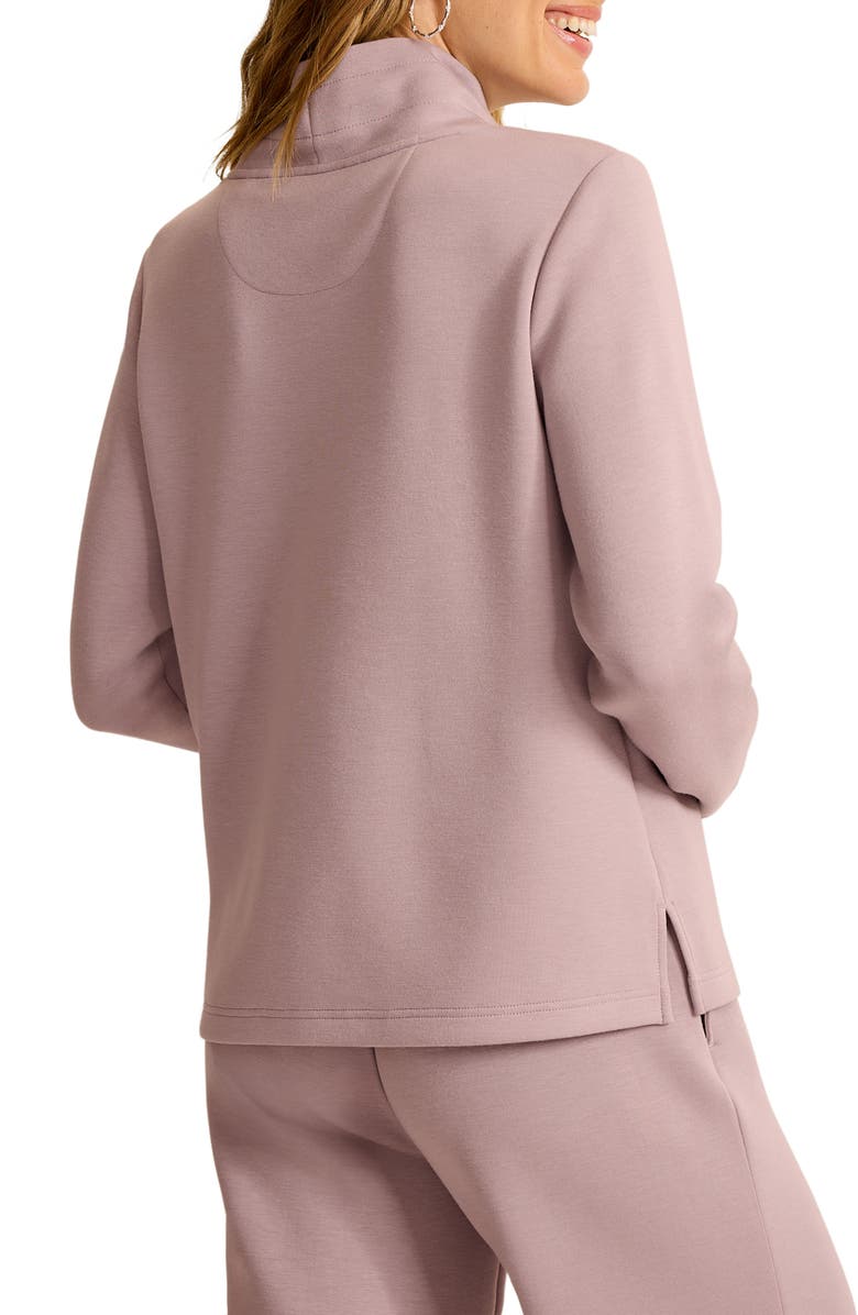 Tommy Bahama Palm Voyage Mock Neck Sweatshirt, Alternate, color, Lavender Fog