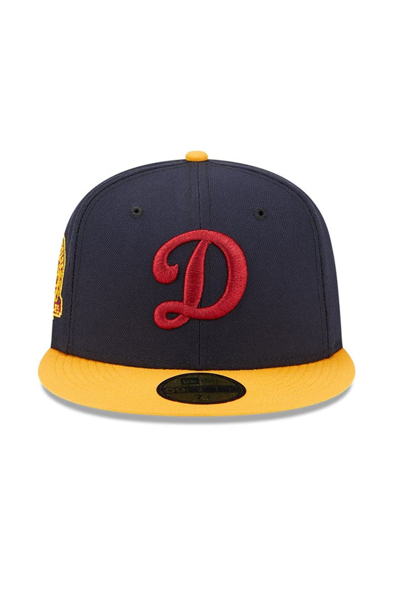 New Era Men's New Era Navy/Gold Los Angeles Dodgers 60th Anniversary Primary Logo 59FIFTY Fitted Hat, Alternate, color, 