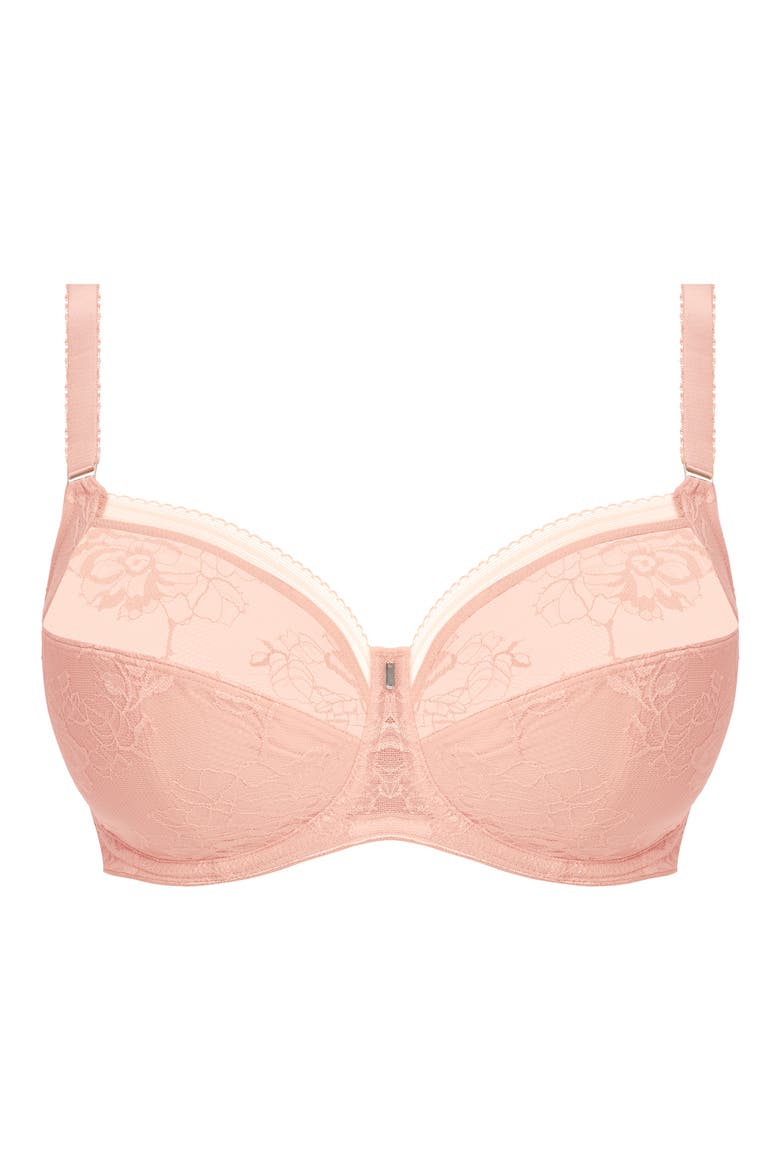 Fusion Underwire Lace Side Support Bra, Alternate, color, BLUSH