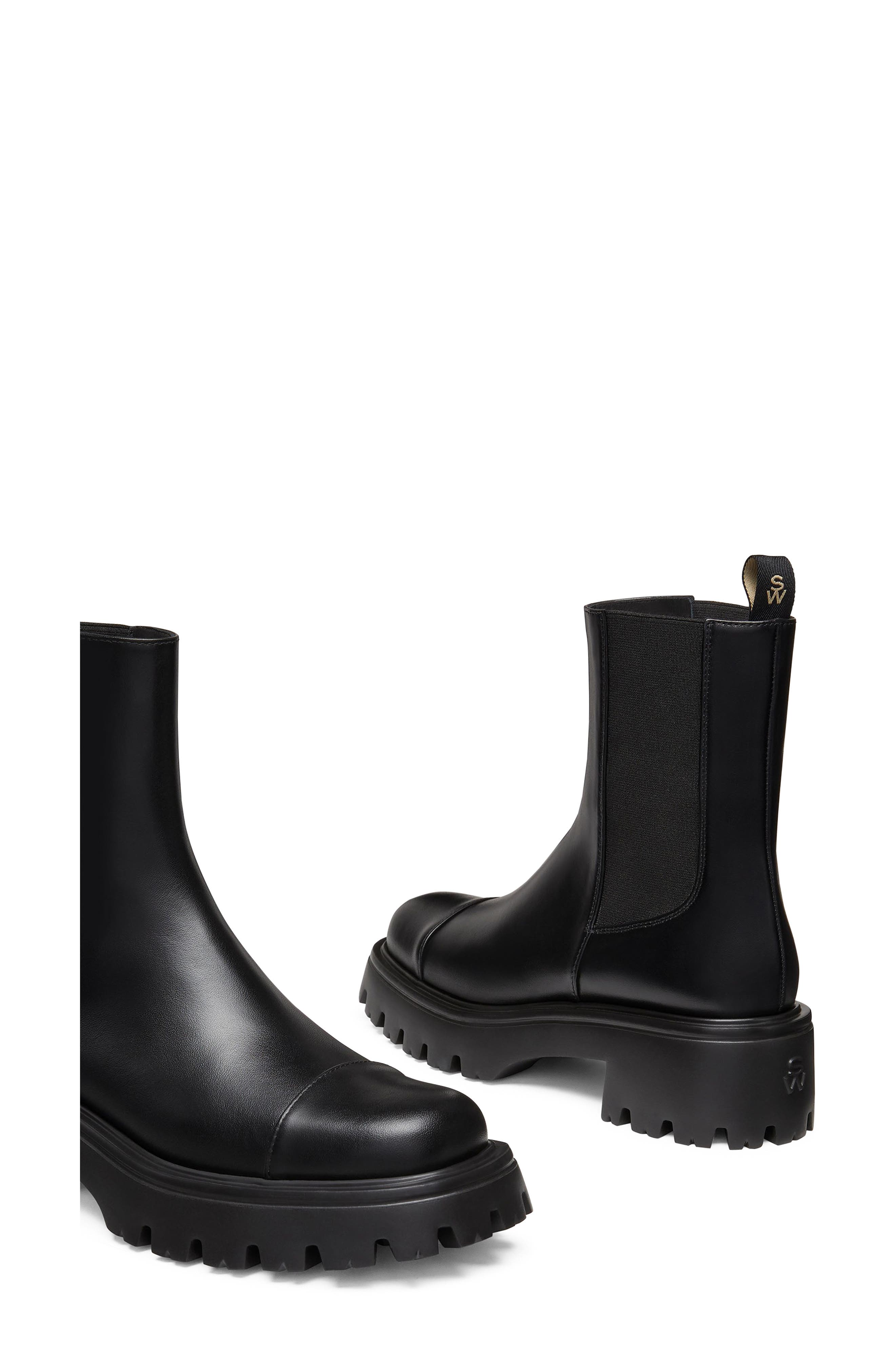 Stuart Weitzman Emerson Chelsea Boot, Alternate, color, Black