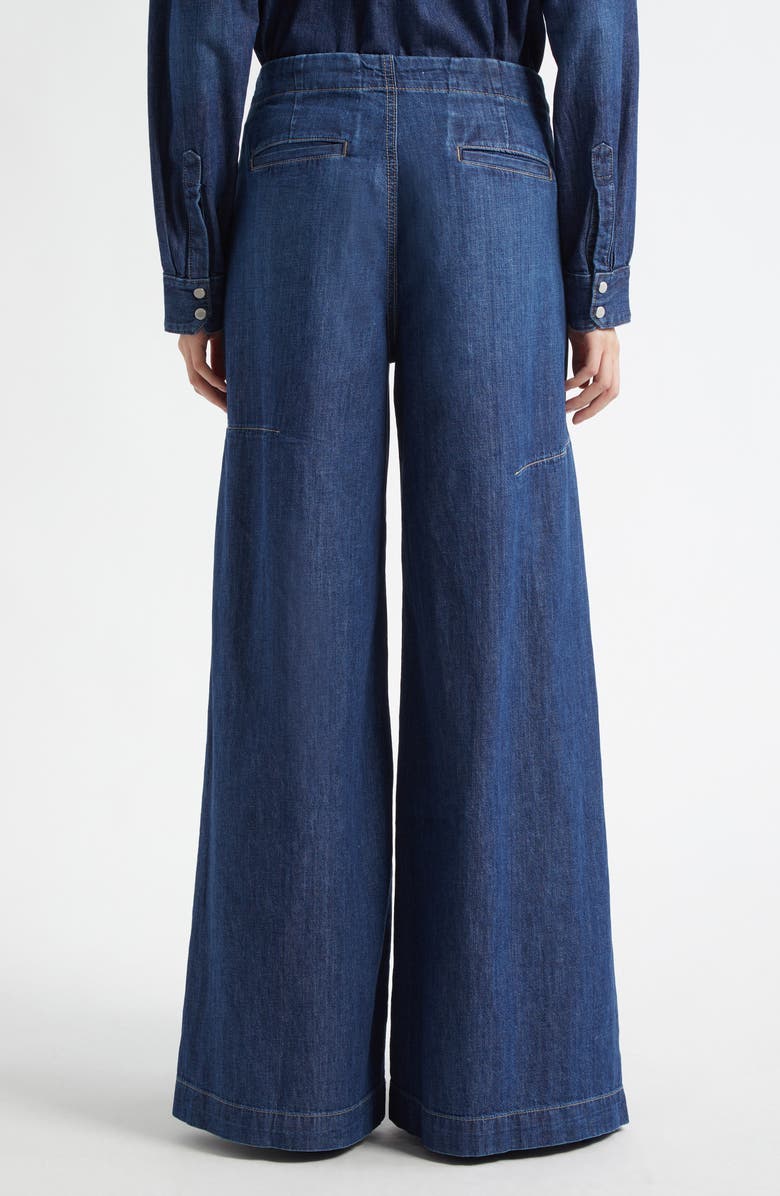 TWP Lulu High Waist Wide Leg Jeans, Alternate, color, Dark Wash