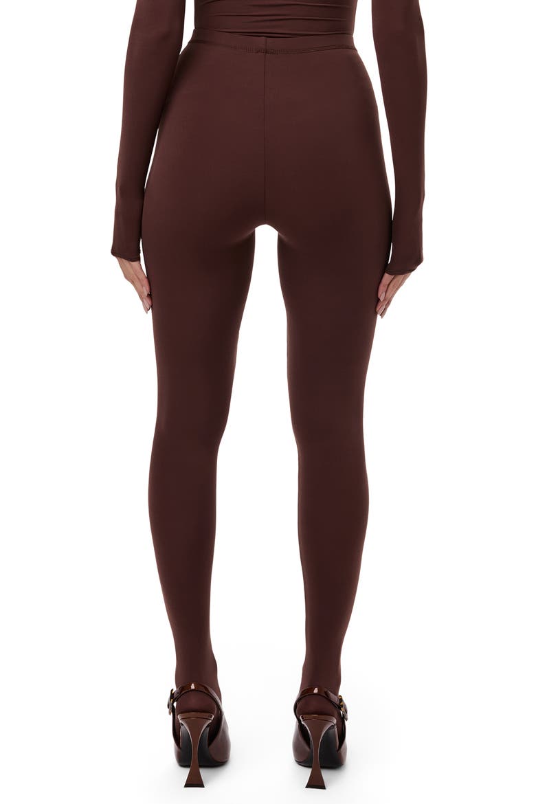 Closed Toe Leggings, Alternate, color, CHOCOLATE