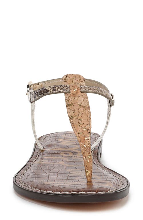 Sam Edelman Gigi Thong Sandal Natural Multi Python In Natural Multi