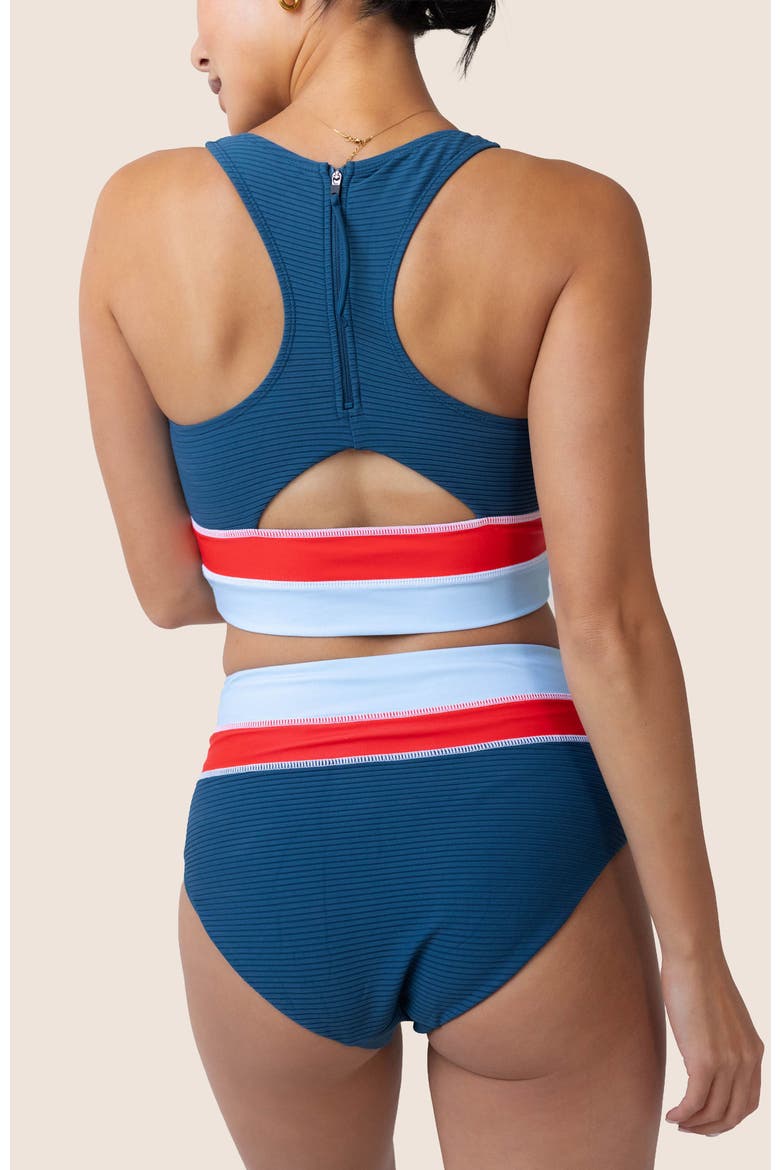 Colorblock Swim Bottom, Alternate, color, Valor