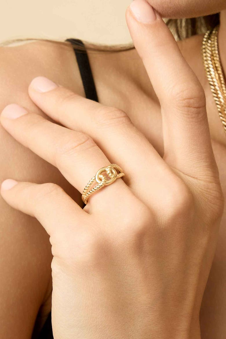 14K Yellow Gold Marina Ring, Alternate, color, Yellow Gold