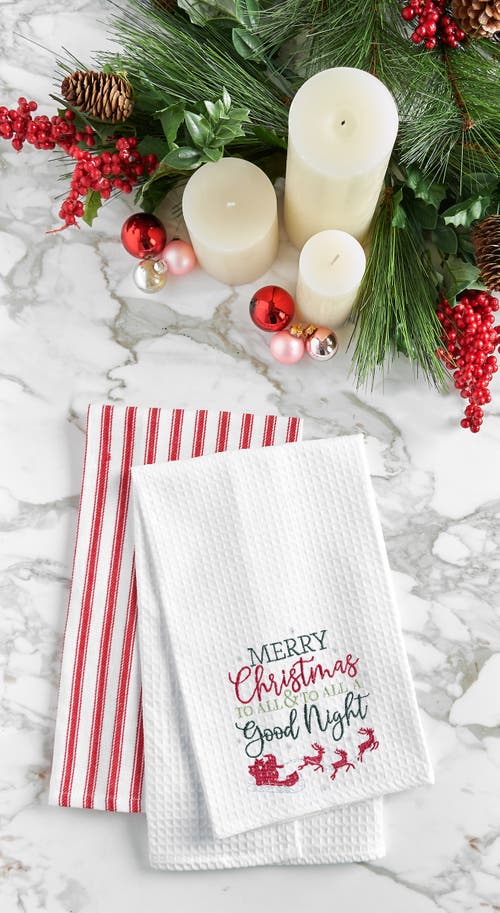 C & F Home C&f Home Merry Christmas & Good Nigh Towel In White