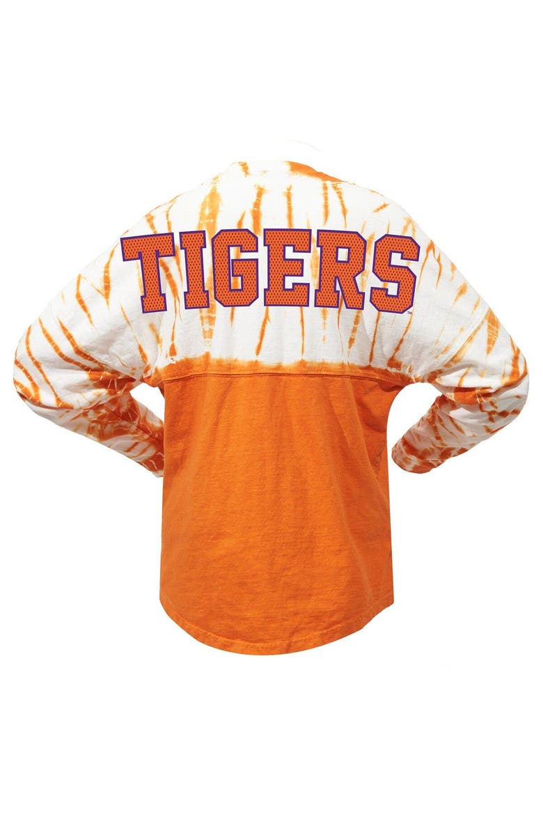 Women's Orange Clemson Tigers Tie-Dye Long Sleeve Jersey T-Shirt, Alternate, color, Orange