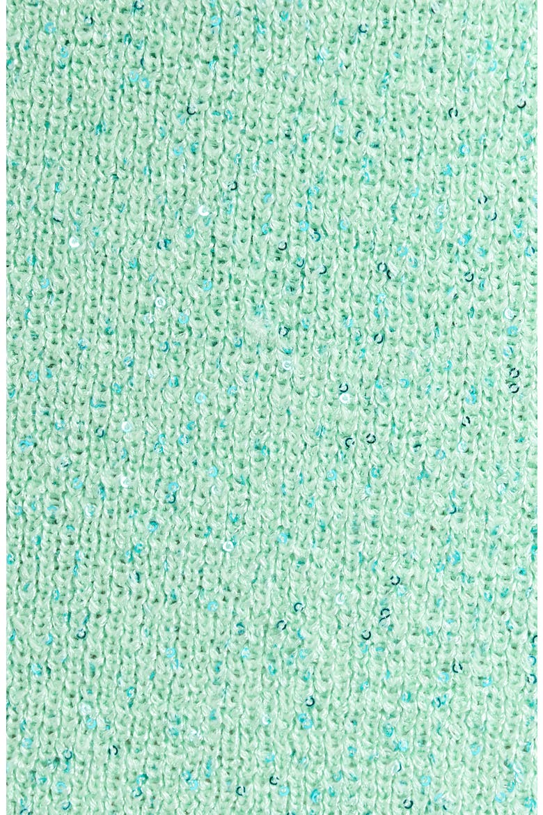 Sequin Side Tie Cotton Blend Cover-Up Sarong, Alternate, color, SEA GLIMMER