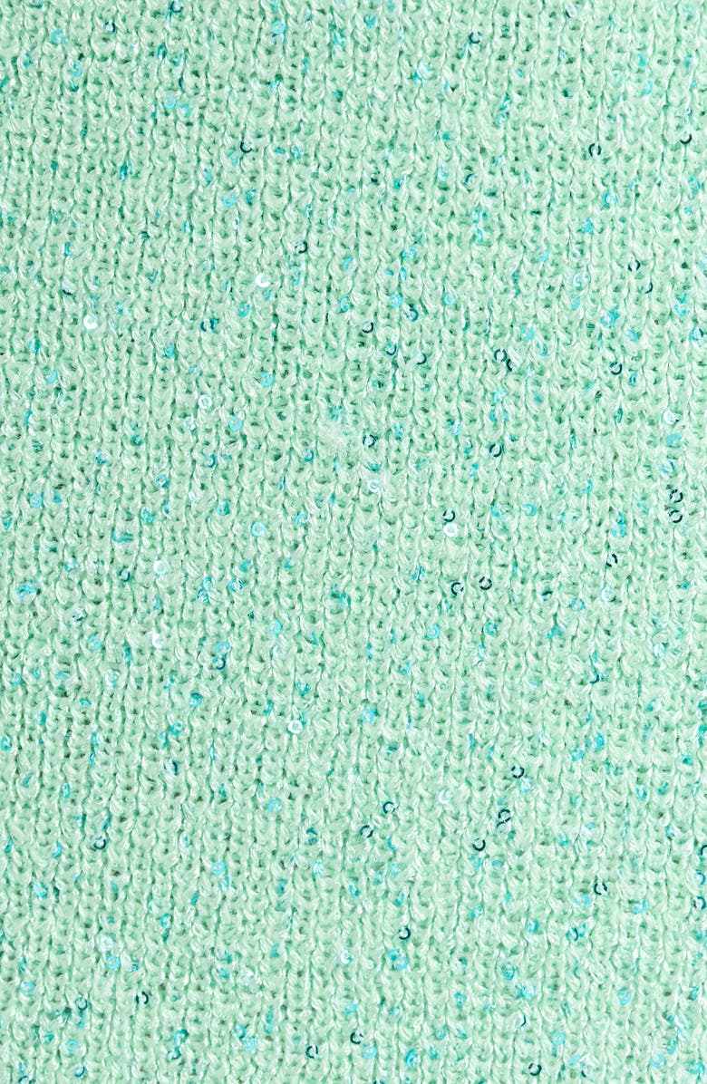 Kulani Kinis Sequin Side Tie Cotton Blend Cover-Up Sarong, Alternate, color, Sea Glimmer