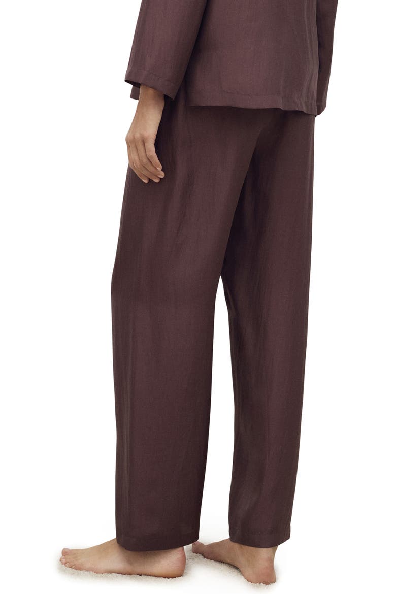 Habotai Silk Pajama Pants, Alternate, color, BLACKBERRY