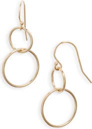 Nashelle Double Hoop Drop Earrings