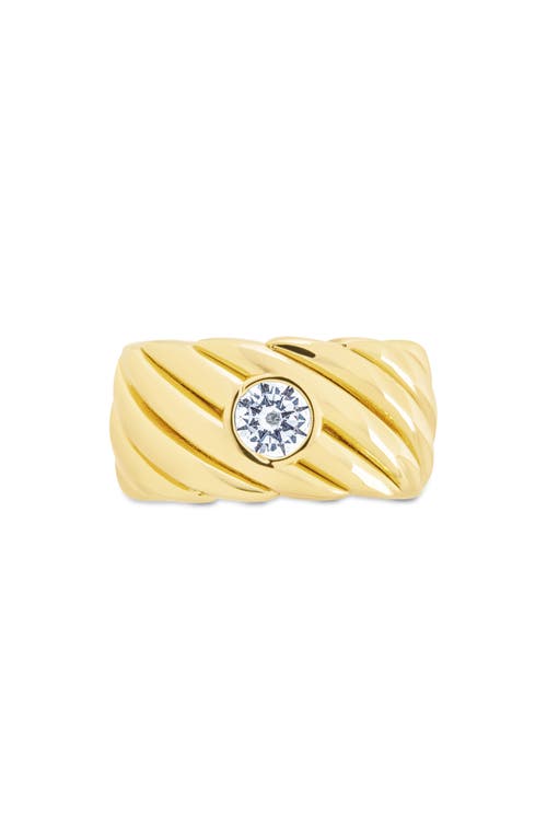 Sterling Forever Blythe Cubic Zirconia Woven Band Ring