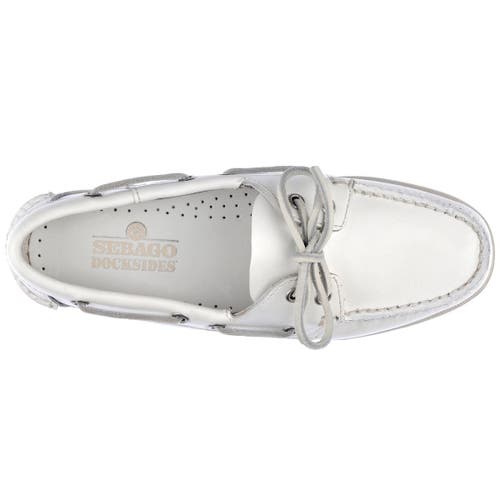 Sebago Docksides Portland Woman Boat Shoes In White