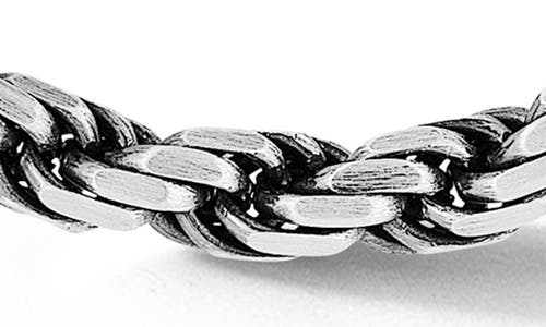 Yield Of Men 5mm Oxidized Rope Chain Necklace In Black