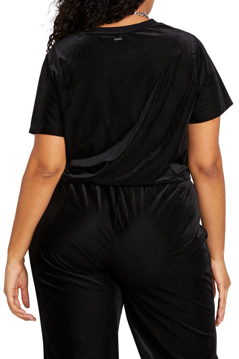 City at Night Crop Top, Alternate, color, BLACK