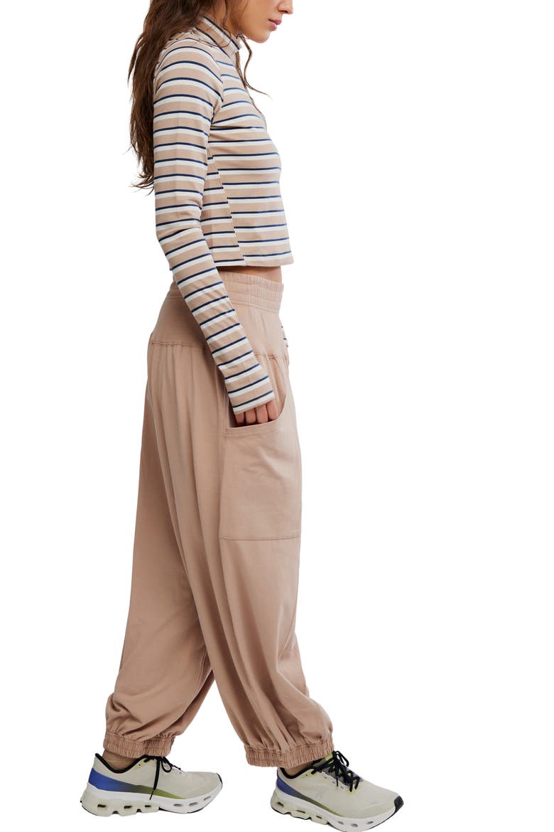Printed Up In the Air Top & Pants Set, Alternate, color, SANDY/NAVY STRIPE