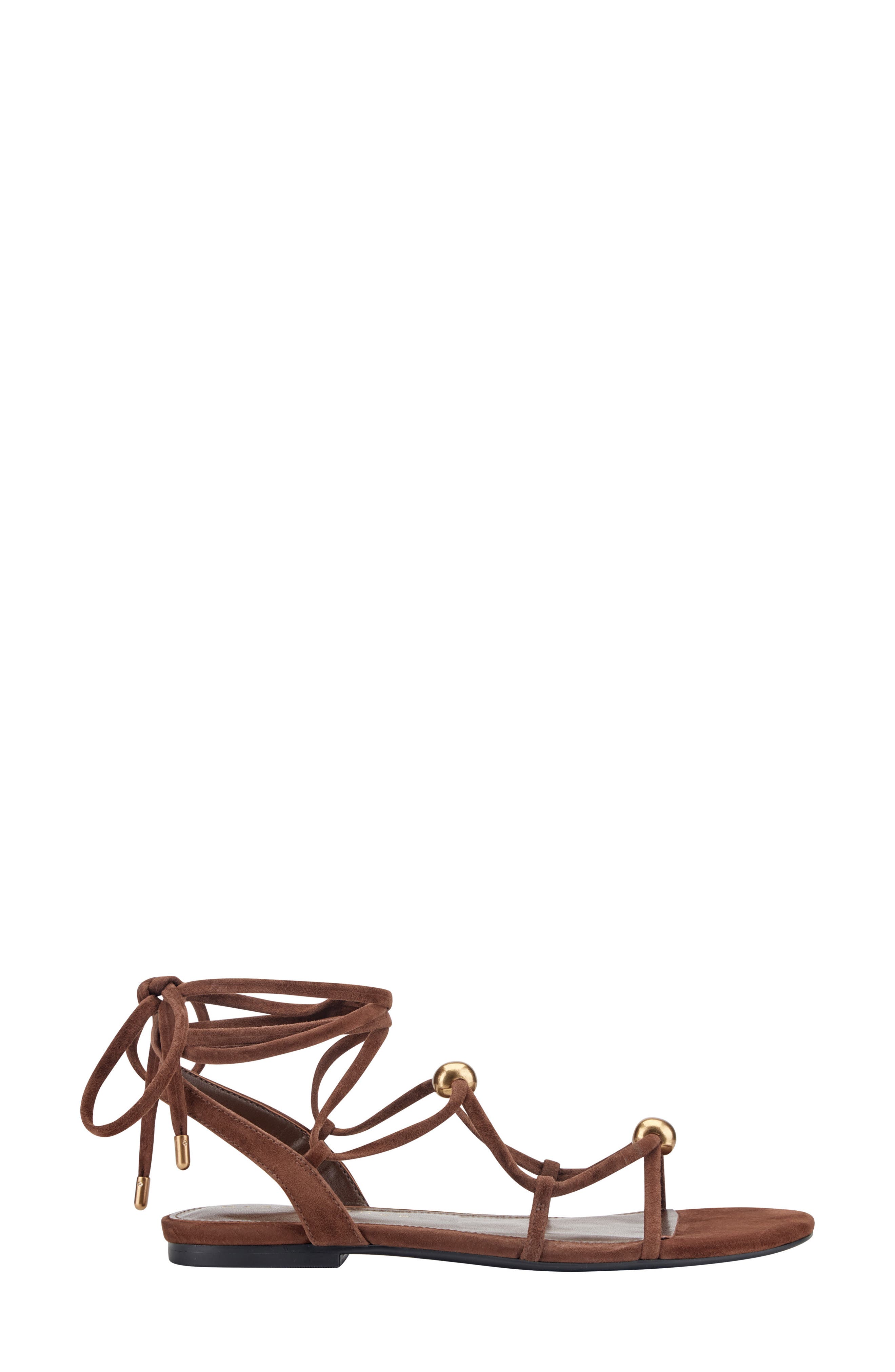 Ellan Ankle Wrap Sandal, Alternate, color, DARK BROWN