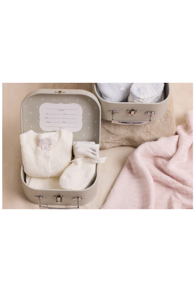 CozyChic® Lite Classic Cardigan, Pants, Socks, Beanie & Suitcase Set, Alternate, color, PEARL