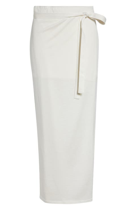 Silk & Cotton Jersey Wrap Skirt