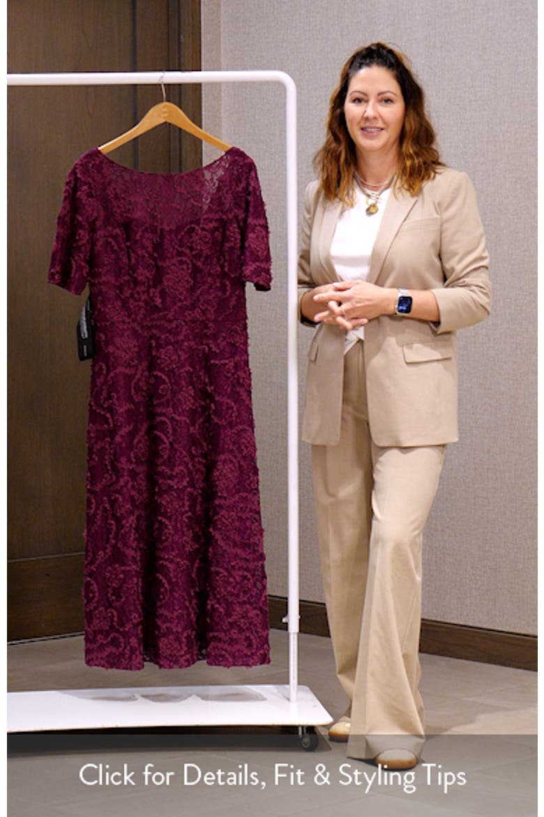 Jenni Floral Lace Cocktail Midi Dress video