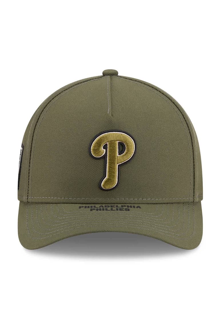 Youth New Era Olive Philadelphia Phillies 2026 Armed Forces Day 9FORTY M-Crown Adjustable Hat, Alternate, color, Olive
