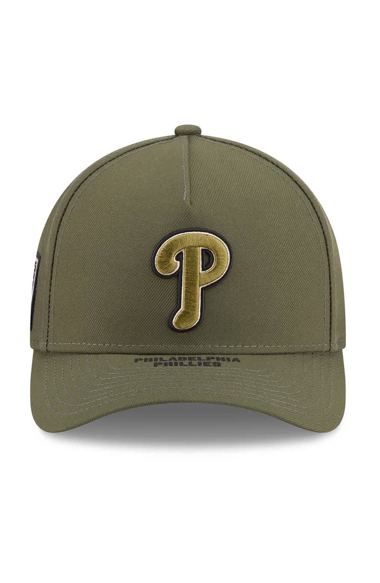 New Era Youth New Era Olive Philadelphia Phillies 2026 Armed Forces Day 9FORTY M-Crown Adjustable Hat, Alternate, color, Olive