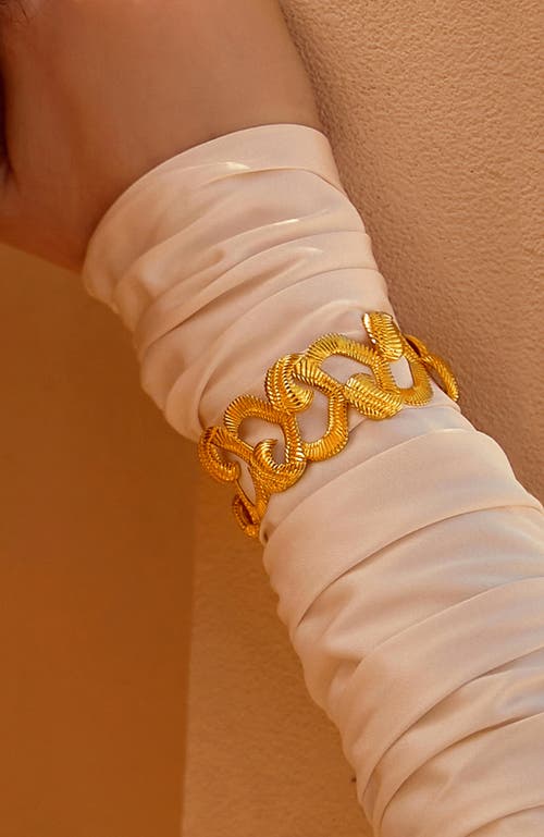 Rc Retro Chic Hawk Wing Bangle In Gold