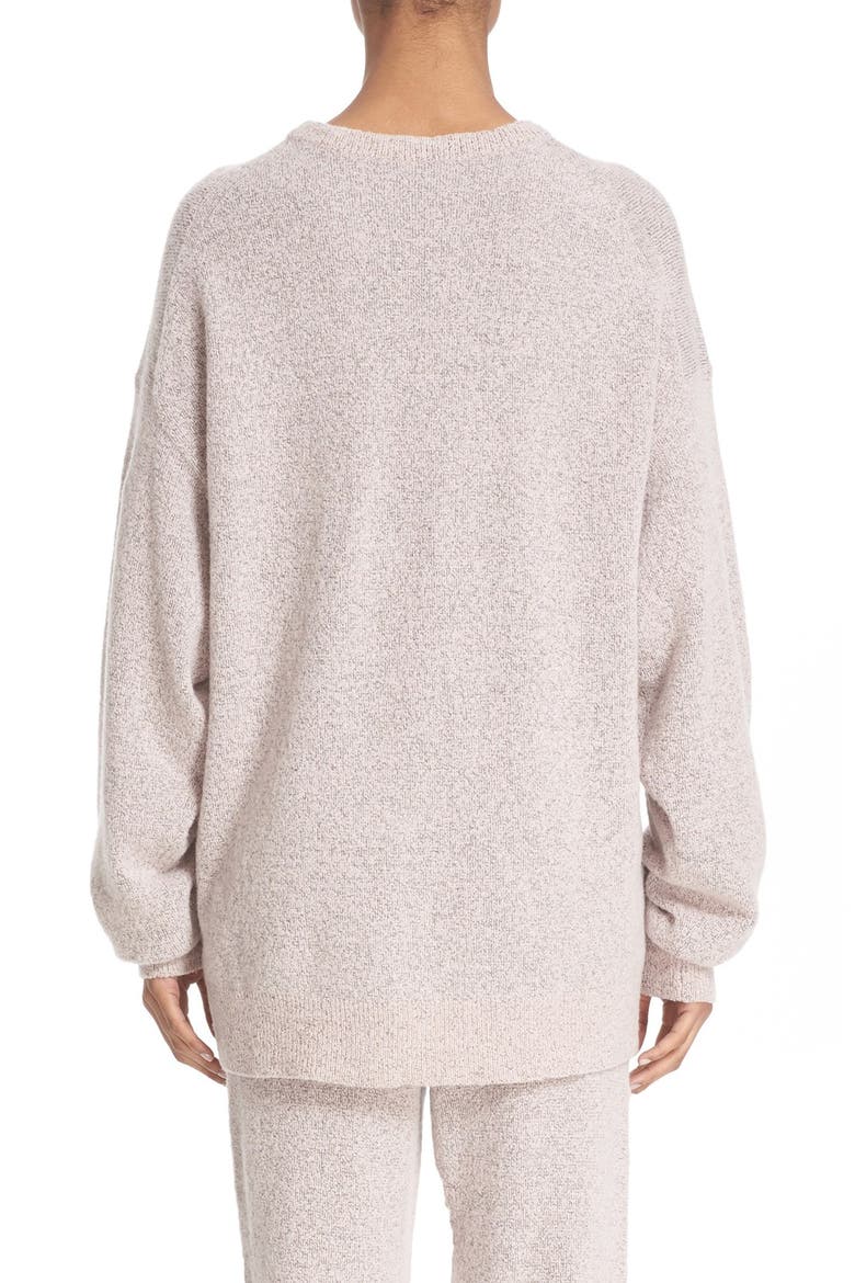 'Tender' Embroidered Wool Blend Sweater, Alternate, color, MELANGE PINK