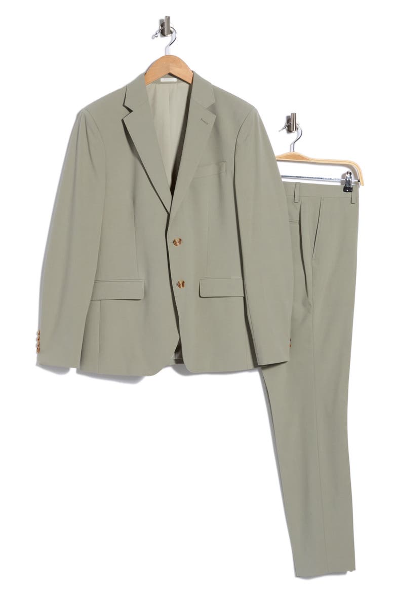 Extra Trim Fit Two-Button Suit, Alternate, color, GREEN HALO