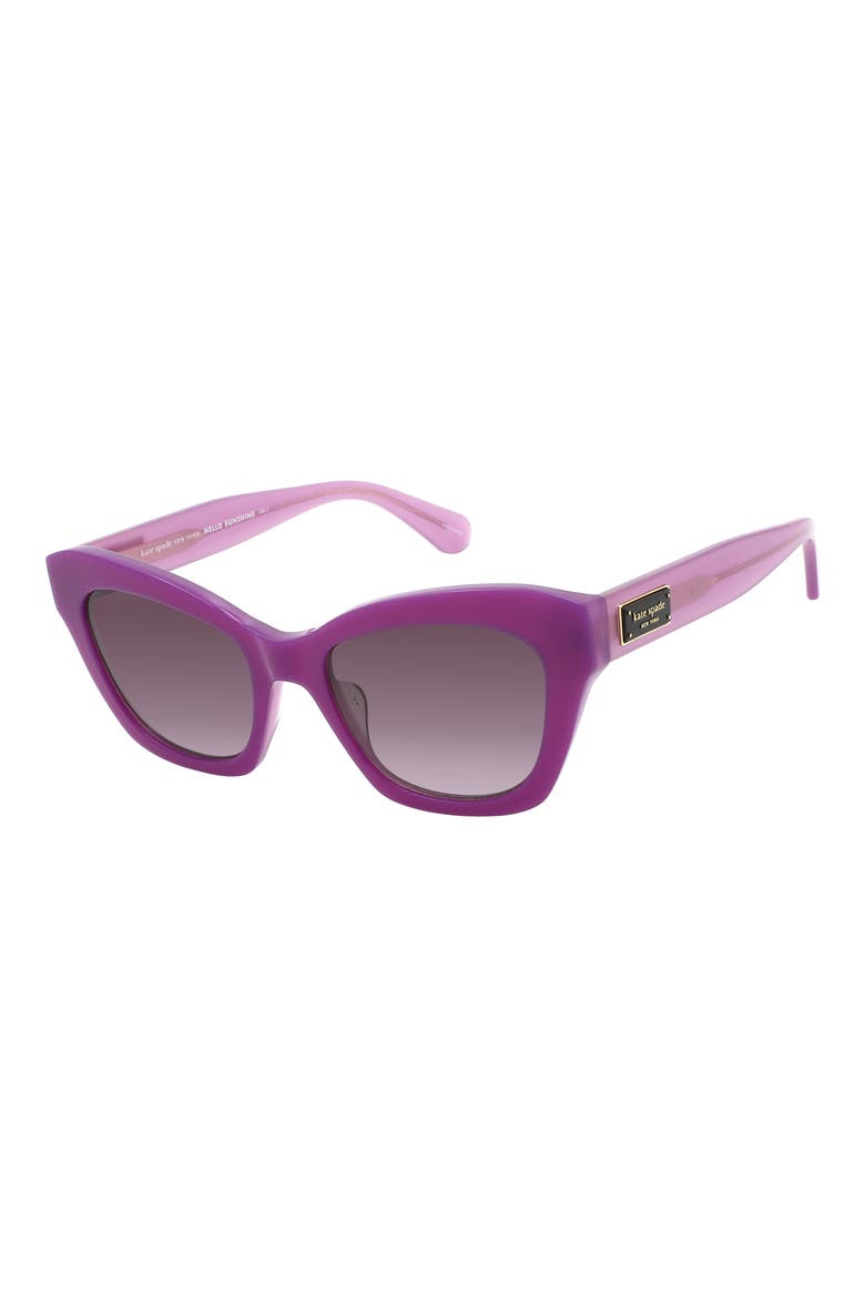 daina 51mm gradient cat eye sunglasses, Alternate, color, VIOLET/ PINK DS