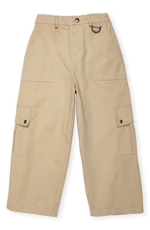 The Sunday Collective Kids' Kids Cargo Pants in Beige/Khaki 