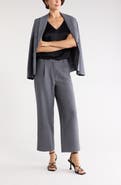 NORDSTROM RACK Pleated Wide Leg Ankle Trousers
