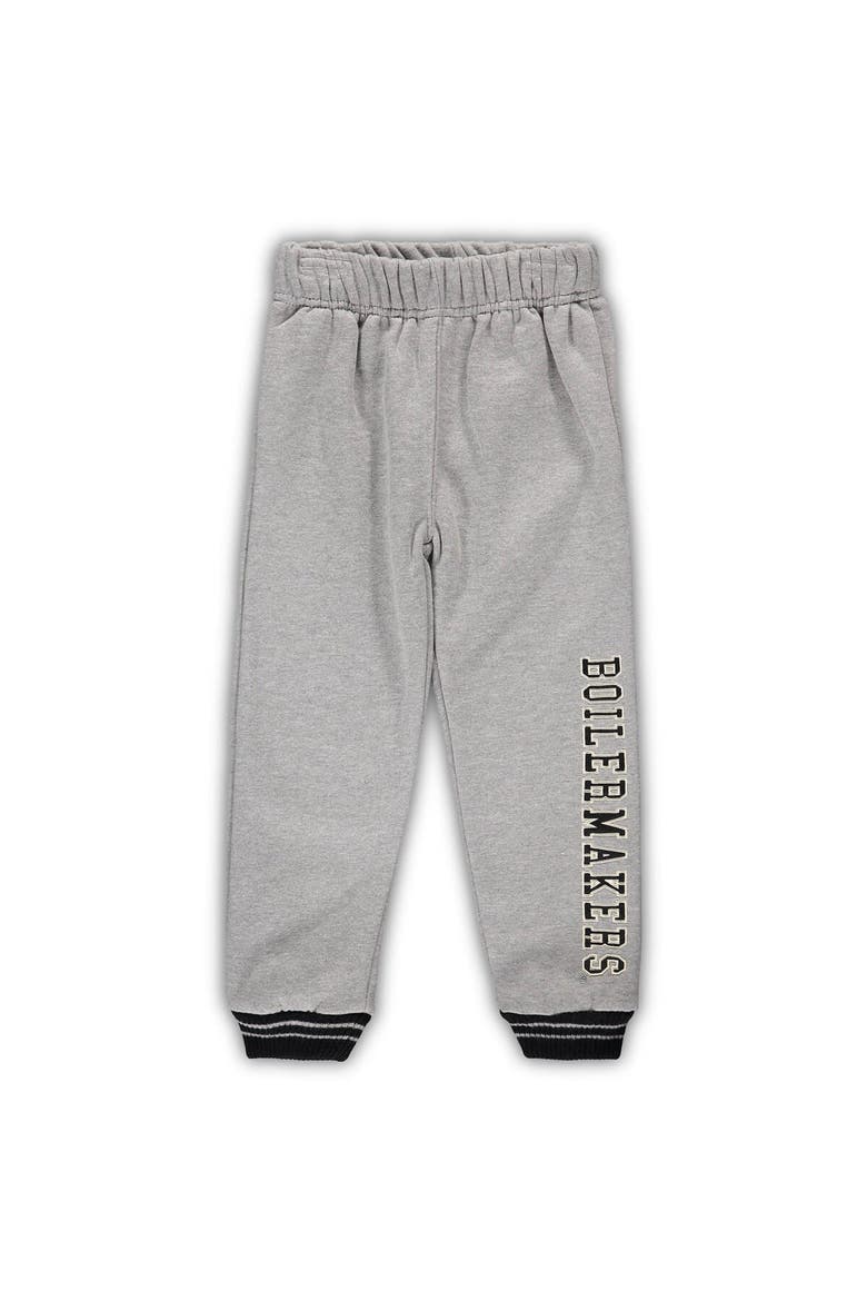 Toddler Colosseum Black/Heathered Gray Purdue Boilermakers Poppies Hoodie and Sweatpants Set, Alternate, color, Black