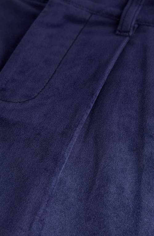 Boden Smart Tailored Pants Navy Velvet In Blue