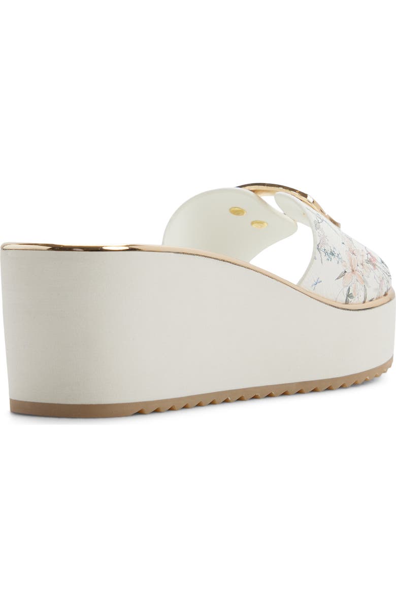 ALDO Menhaden Platform Wedge Slide Sandal, Alternate, color, White Multi