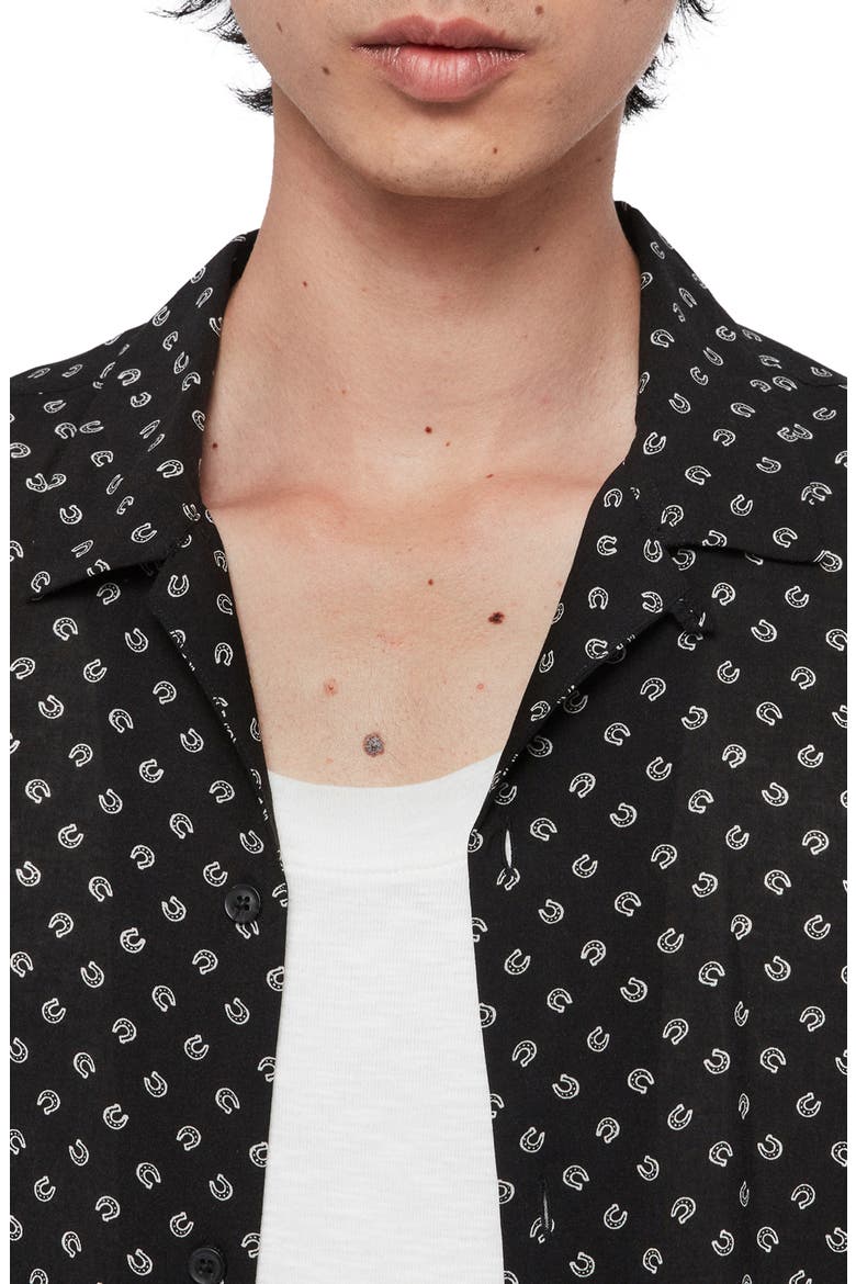 Lucked Out Regular Fit Shirt, Alternate, color, JET BLACK/ ECRU