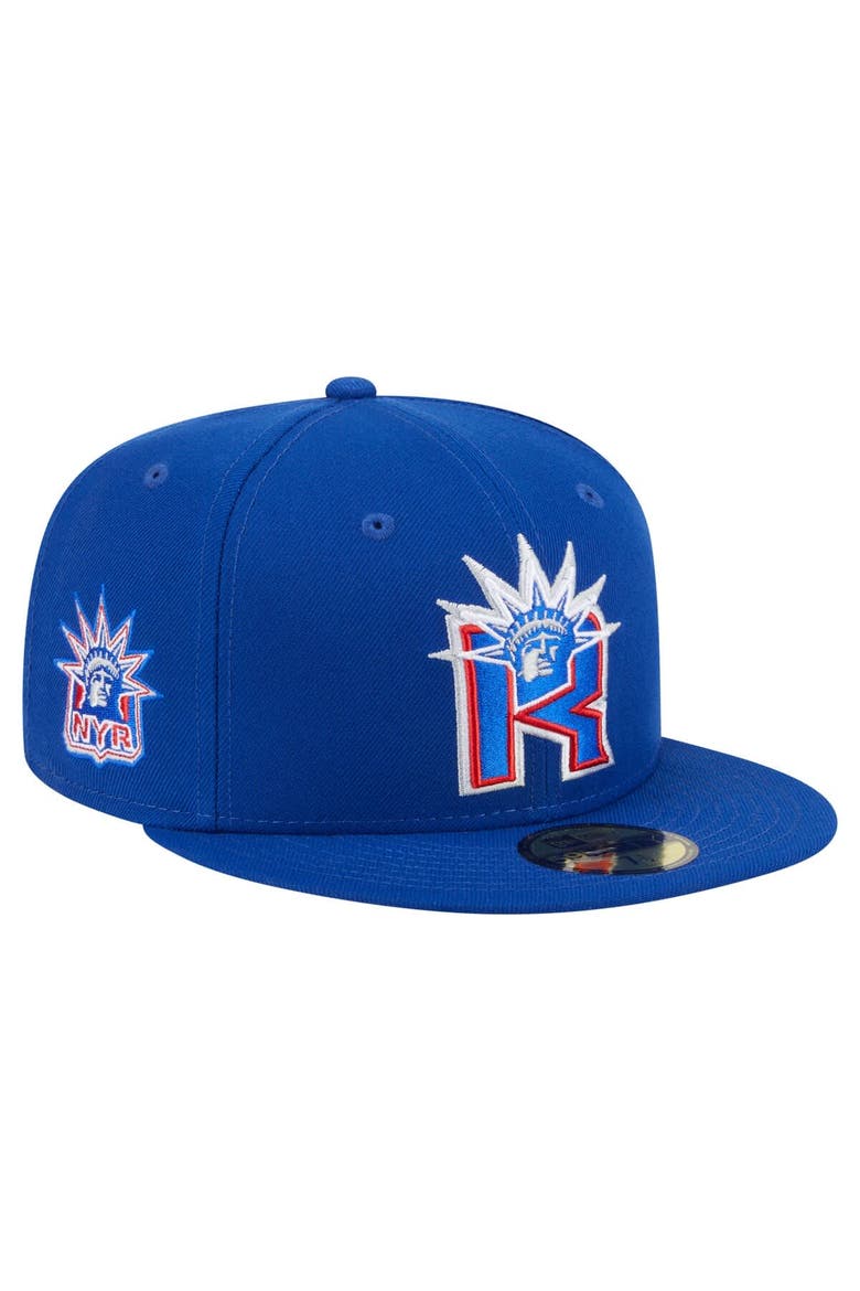 Men's New Era  Blue New York Rangers Deceptor 59FIFTY Fitted Hat, Alternate, color, Blue