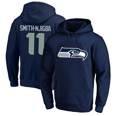 Men's Fanatics Jaxon Smith-Njigba College Navy Seattle Seahawks Big & Tall Name & Number Fleece Hoodie
